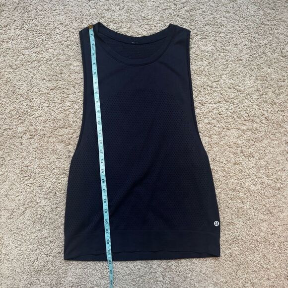 Lululemon Swiftly Breeze Muscle Tank Top Navy Blue Excellent Condition - Picture 2 of 6